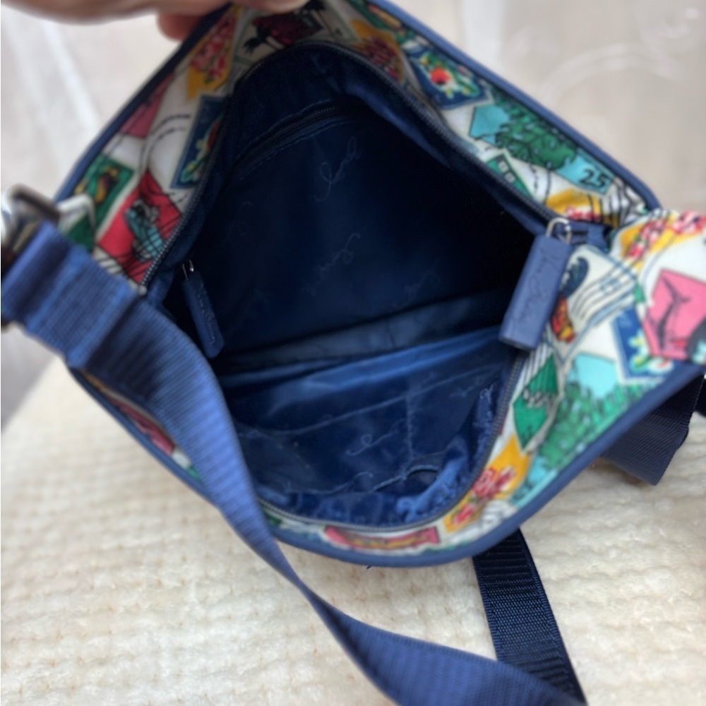 Vera Bradley Postage Stamp Large Crossbody Purse - Picture 11 of 16